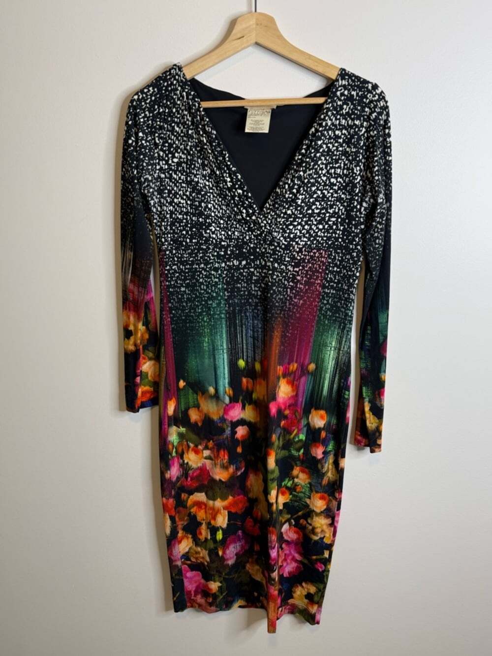 FUZZI dress longsleeve size Large made in Italy